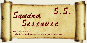 Sandra Šestović vizit kartica